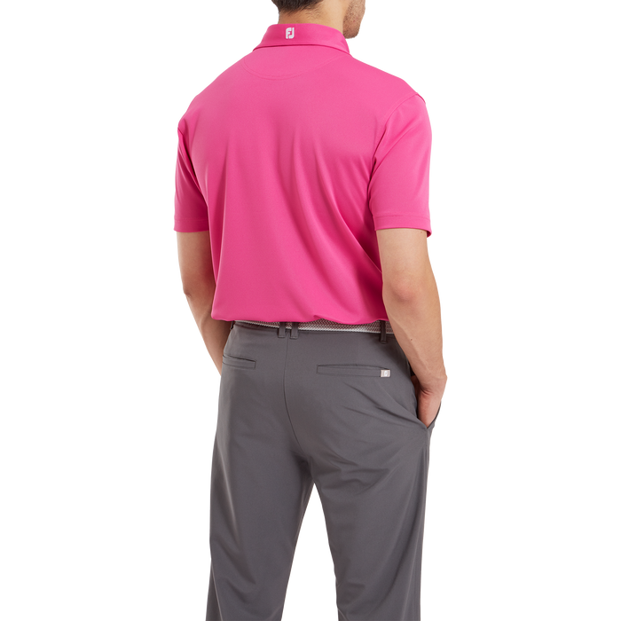 FootJoy Stretch Pique Solid Golf Shirt - Hot Pink