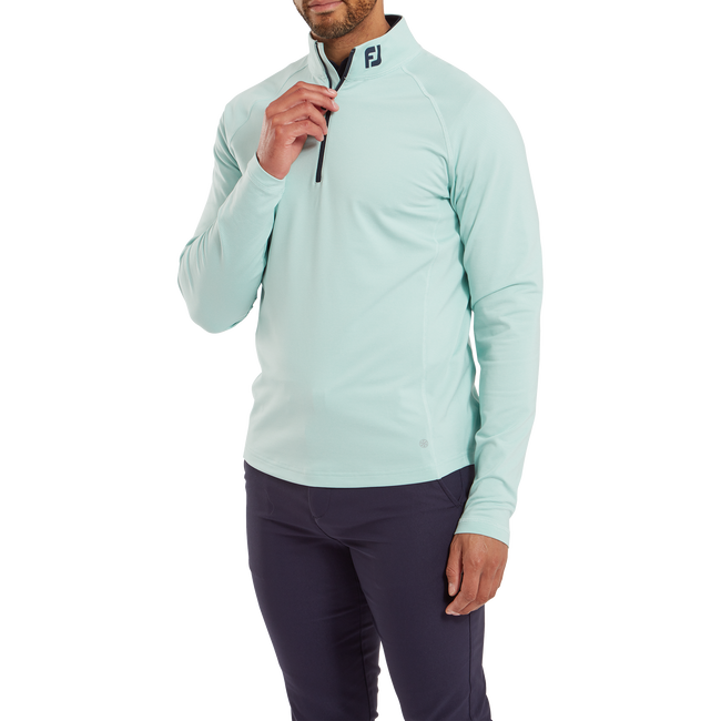 FootJoy ThermoSeries Brushed Back Golf Mid layer Colour - Heather Sea Glass