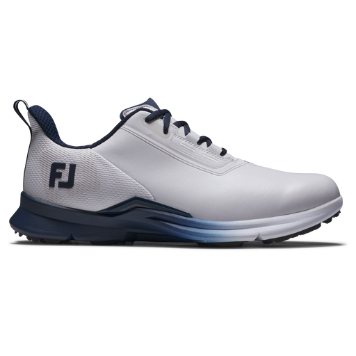 FootJoy Fuel Spikeless Golf Shoes - White/Blue/Navy