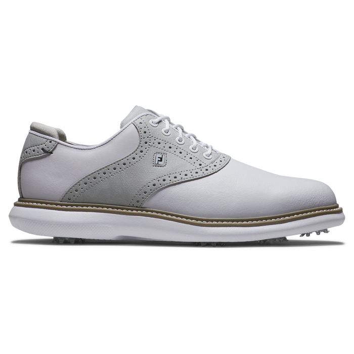 FootJoy Traditions Mens Golf Shoes - White/Grey/White