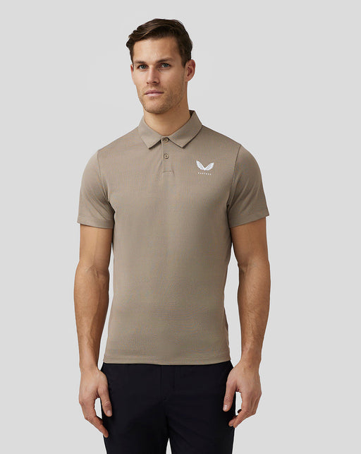 Castore Engineered Knit Golf Polo Shirt - Clay