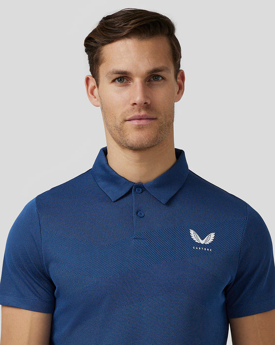 Castore Engineered Knit Golf Polo Shirt - Midnight Navy