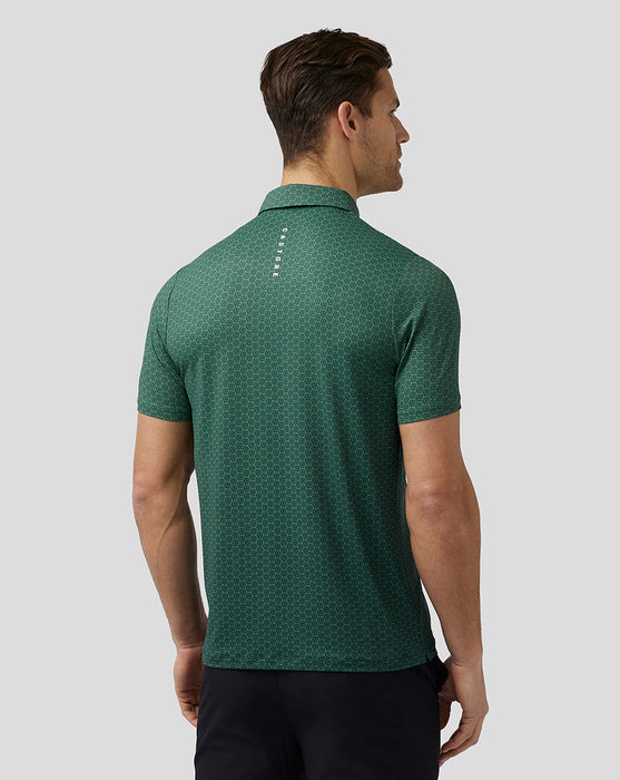 Castore Printed Golf Polo Shirt - Pine Grey (Green)