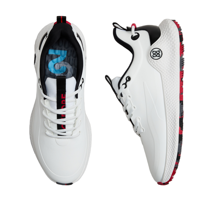 G/FORE MG4+ O2 Men's Spikeless Golf Shoes - New - white/red/black pair