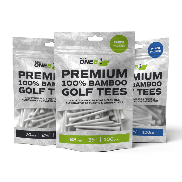 Golf One8 Bamboo Golf Tees - Bumper Pack