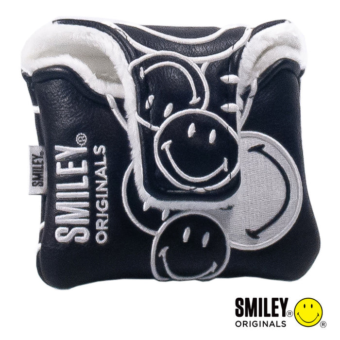 Smiley Original Stacked Black Mallet Putter Headcover