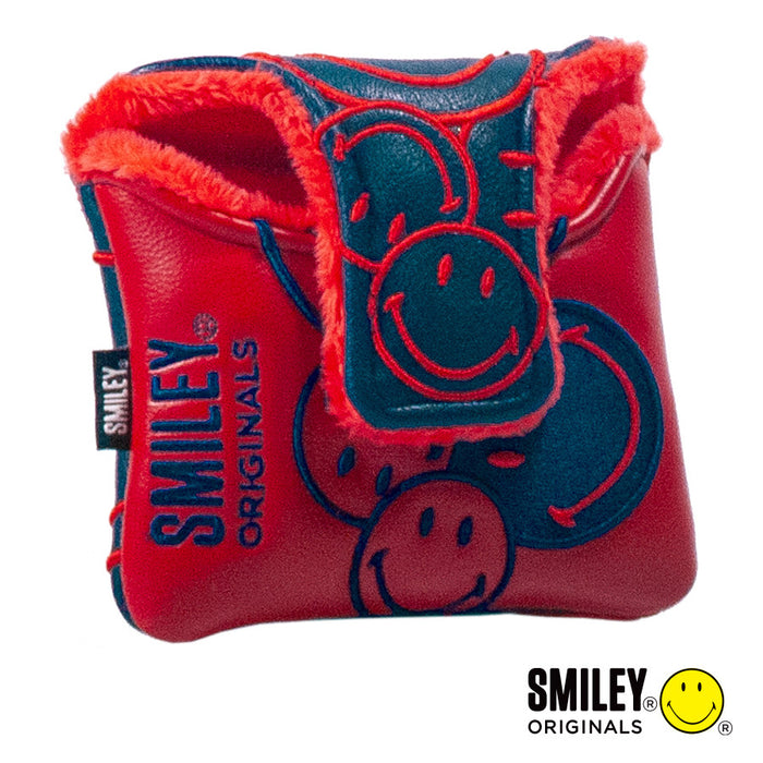 Smiley Original Stacked Navy Mallet Putter Headcover