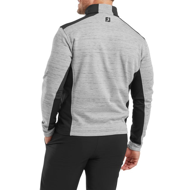 FootJoy Space Dye Thermal Chill Out Golf Pullover - Charcoal/Black