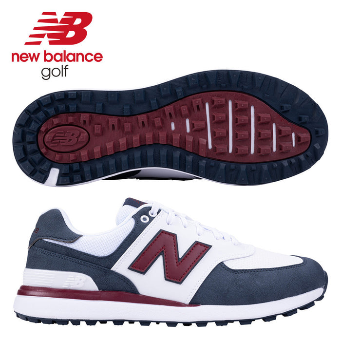 New Balance 574 Greens V2 Men's Spikeless Golf Shoes - Blue/White/Red