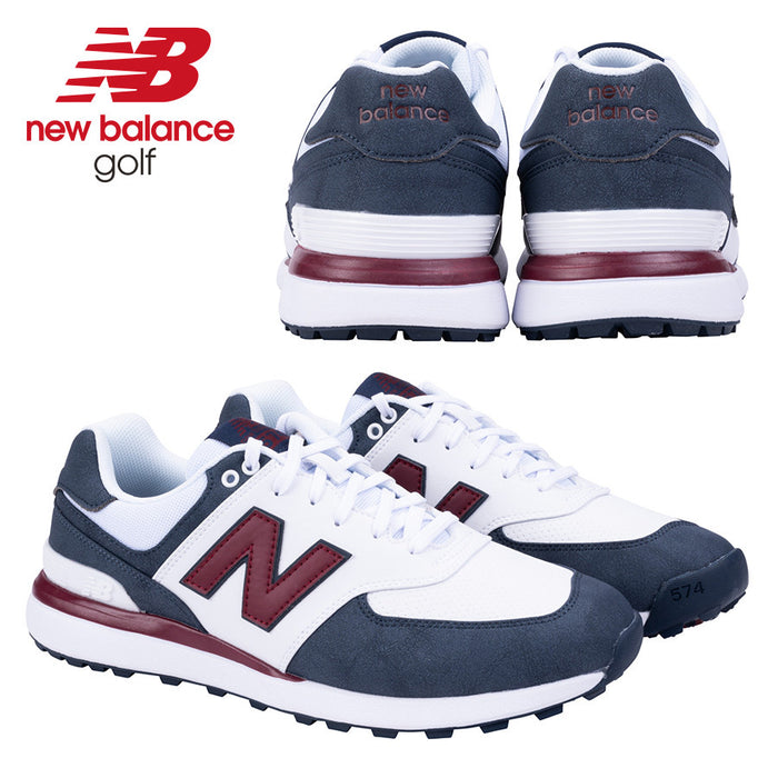 New Balance 574 Greens V2 Men's Spikeless Golf Shoes - Blue/White/Red