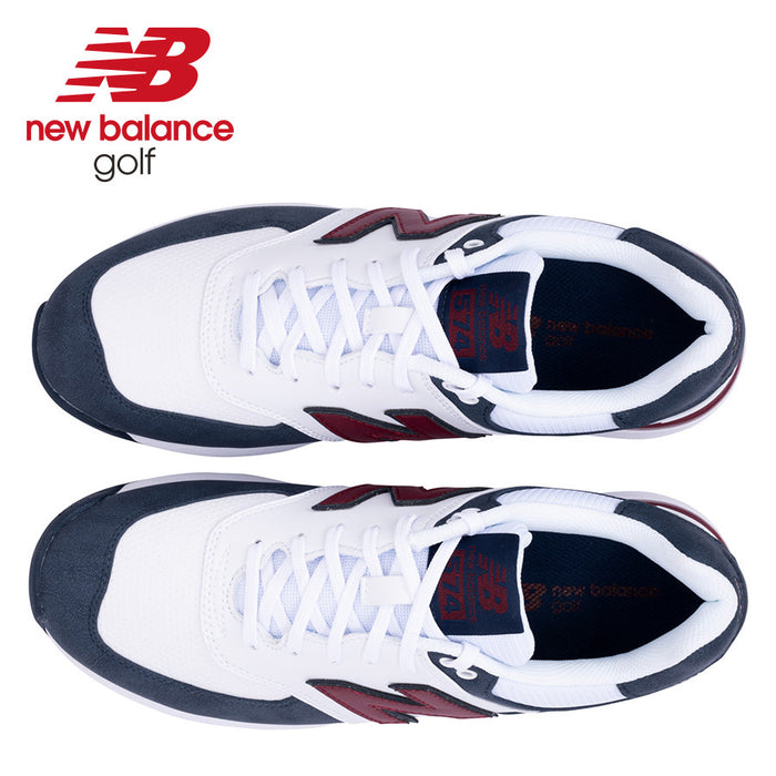 New Balance 574 Greens V2 Men's Spikeless Golf Shoes - Blue/White/Red