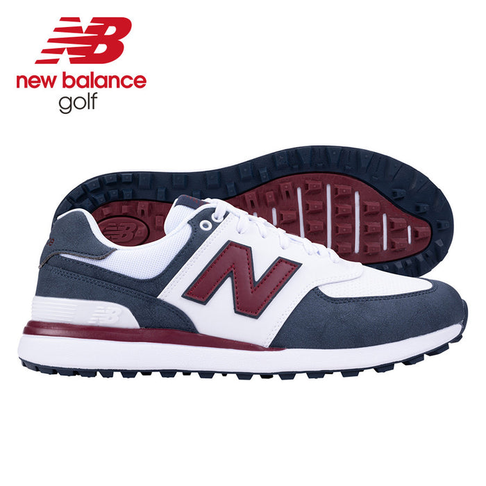 New Balance 574 Greens V2 Men's Spikeless Golf Shoes - Blue/White/Red
