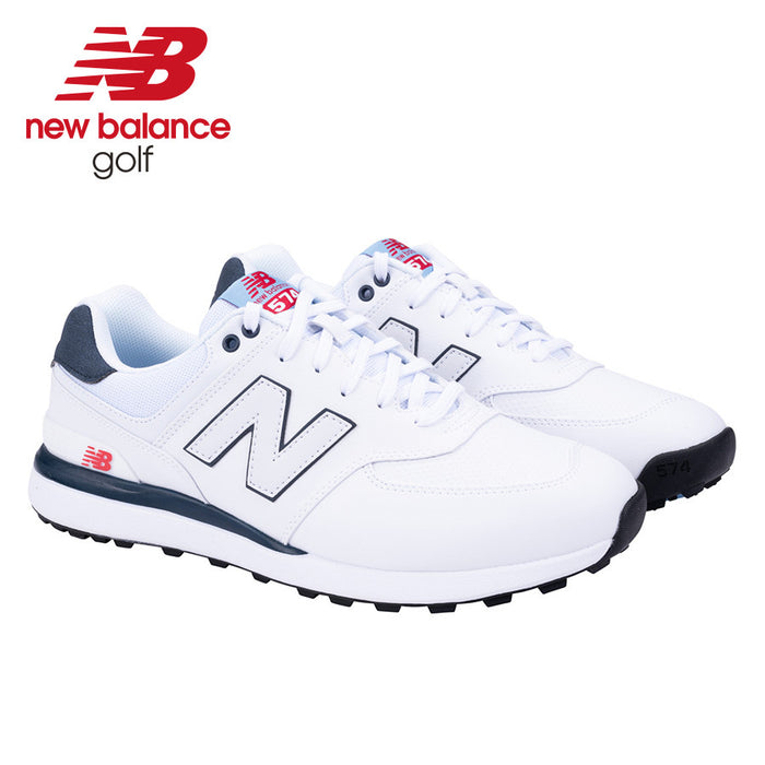 New Balance 574 Greens V2 Men's Spikeless Golf Shoes - White/Blue