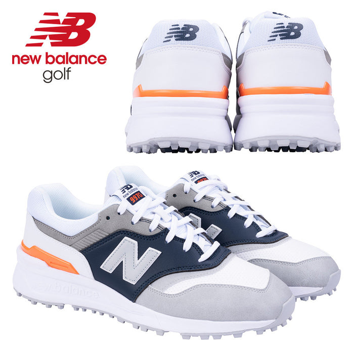 New Balance Men's 997 SL Spikeless Golf Shoes - Grey/White 2025