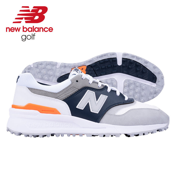 New Balance Men's 997 SL Spikeless Golf Shoes - Grey/White 2025
