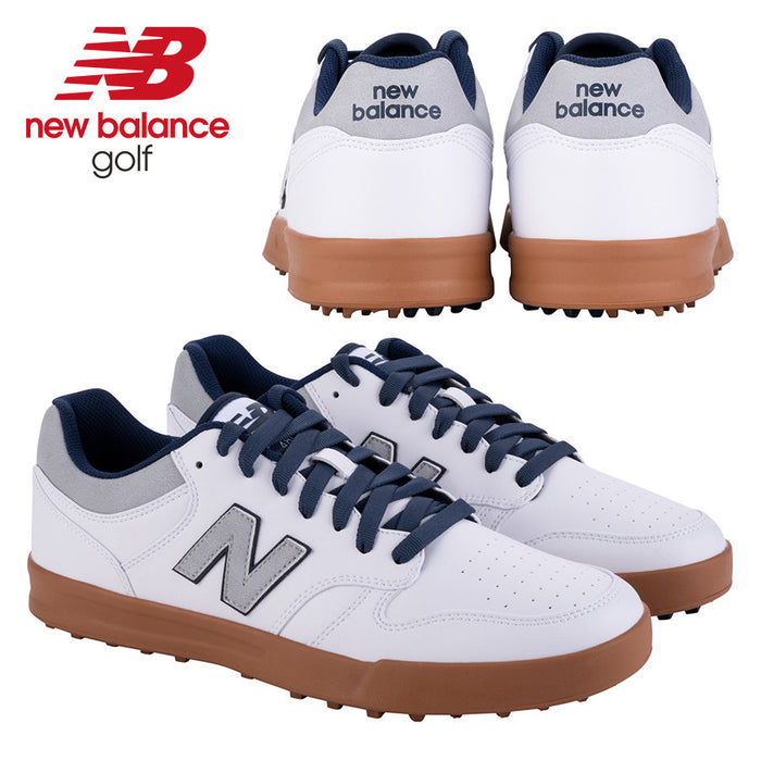 New Balance 480 SL Men's Spikeless Golf Shoes - White/Brown 2025