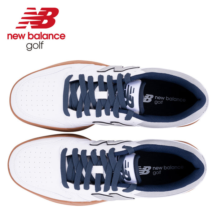 New Balance 480 SL Men's Spikeless Golf Shoes - White/Brown 2025