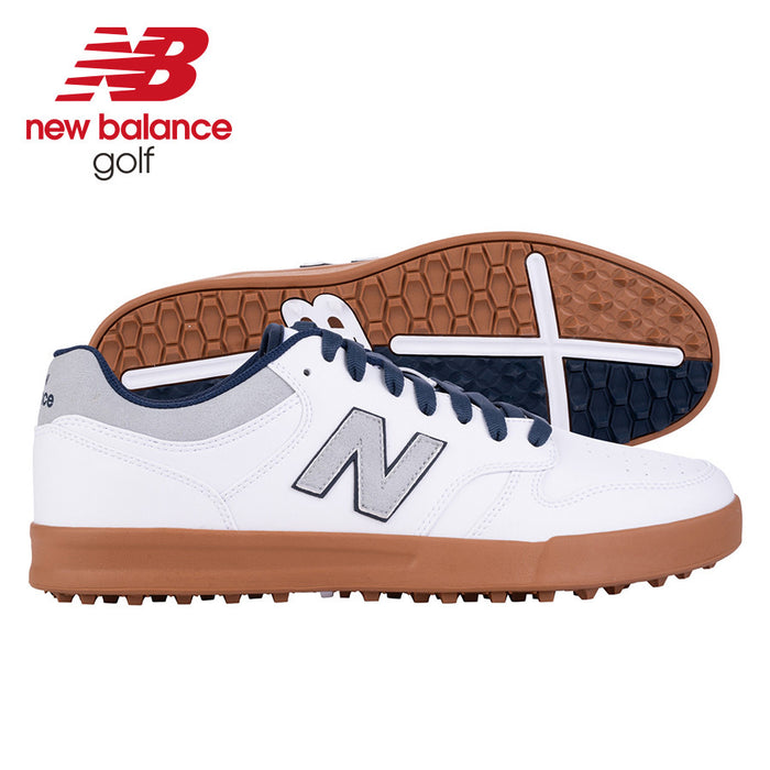 New Balance 480 SL Men's Spikeless Golf Shoes - White/Brown 2025