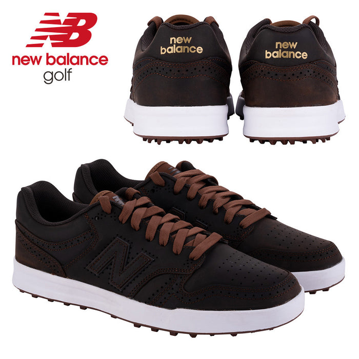 New Balance 480 SL Men's Spikeless Golf Shoes - Brown Leather 2025