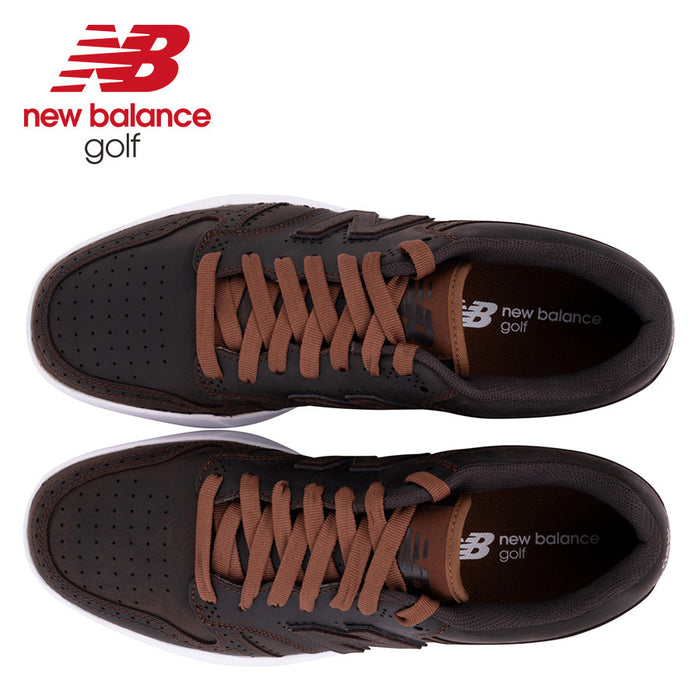 New Balance 480 SL Men's Spikeless Golf Shoes - Brown Leather 2025