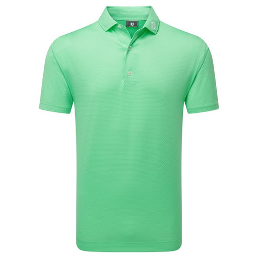 FootJoy Abax Print Lisle Golf Polo Shirt - Seafoam
