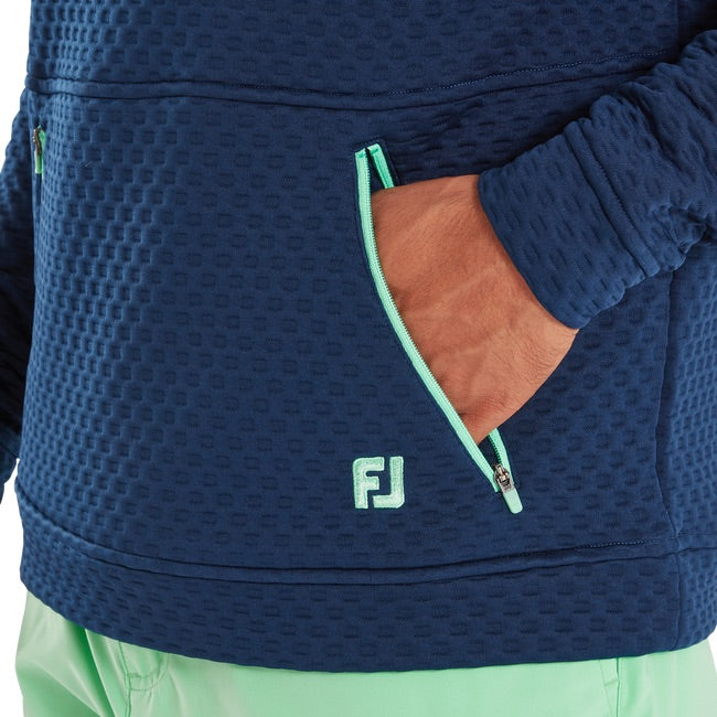 FootJoy Textured Knit Golf Hoodie - Navy