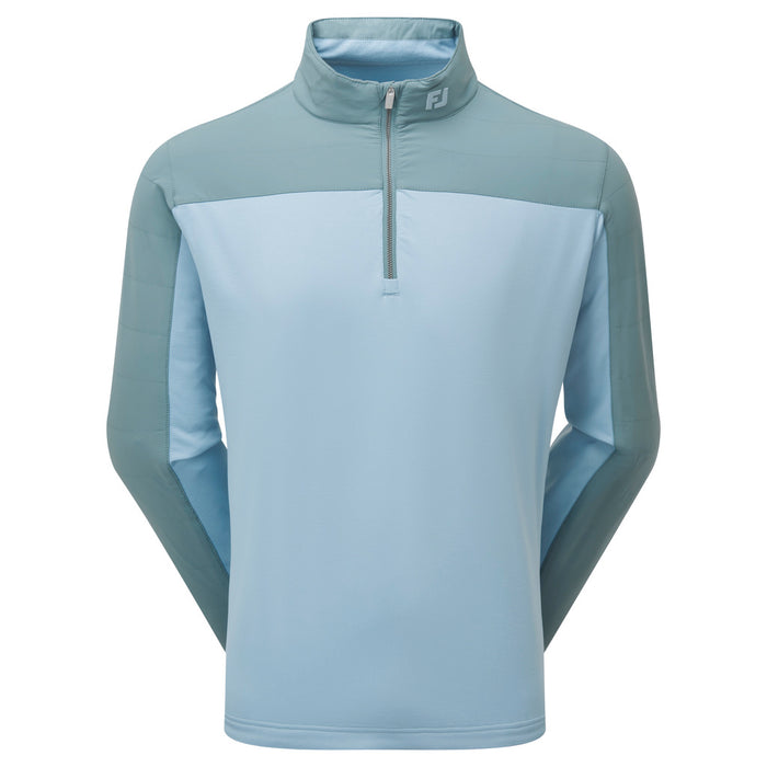 FootJoy ThermoSeries Hybrid Midlayer AW 2025/2026 in green & grey – front view