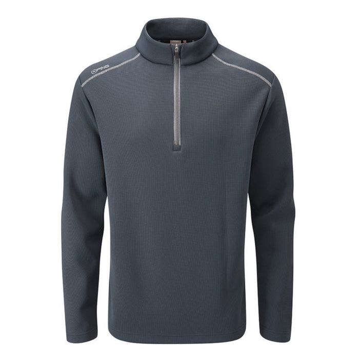 Ping Ramsey Men's Half Zip Ribbed Golf Fleece - Navy