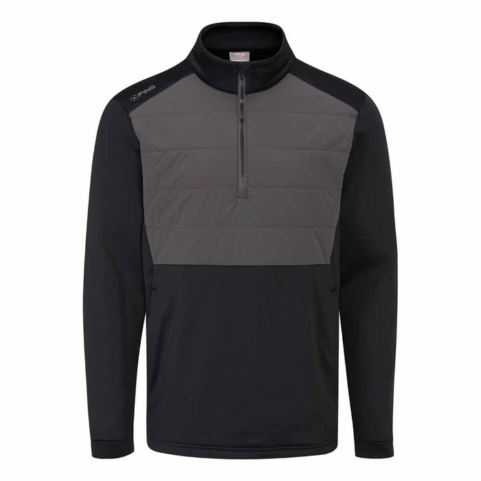 Ping Astbury Men's Insulated Half Zip Fleece Jacket - Black/Asphalt