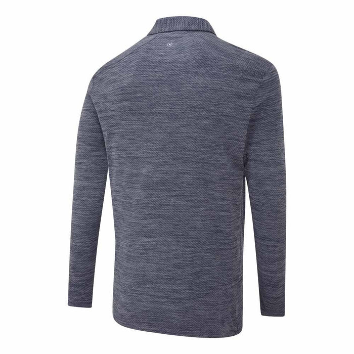 Ping Creek Men's Long Sleeve Polo Shirt - Navy Melange