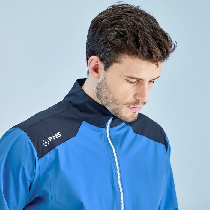 Ping Half Zip Mens Waterproof Jacket Brilliant Blue/Oxford Blue