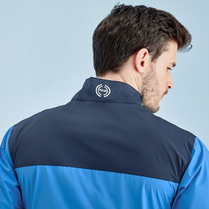 Ping Half Zip Mens Waterproof Jacket Brilliant Blue/Oxford Blue