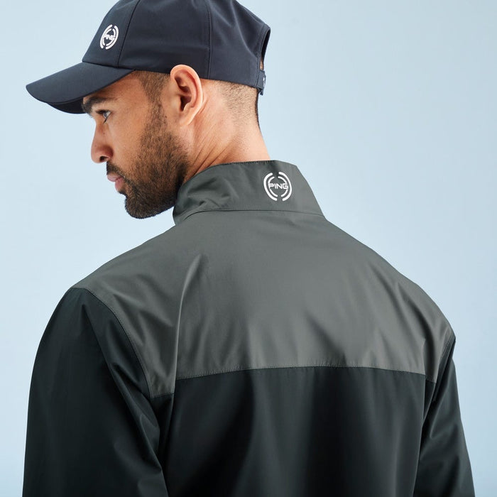 Ping Aquadrive Men's Half Zip Waterproof Jacket - Black/Asphalt