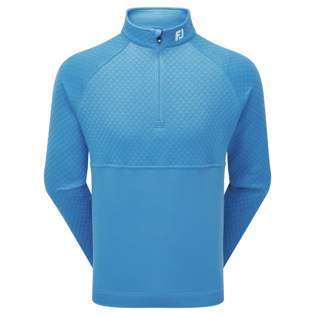 FootJoy Jacquard Thermal Chill Out Pullover - High Tide - Front