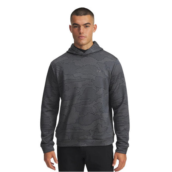 Under Armour Drive Midlayer Jacquard Golf Hoodie - Grey camo front on muddle