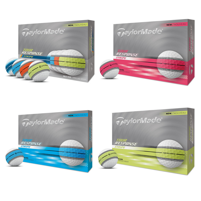 Taylormade Tour Response Stripe Golf Balls - New Colours