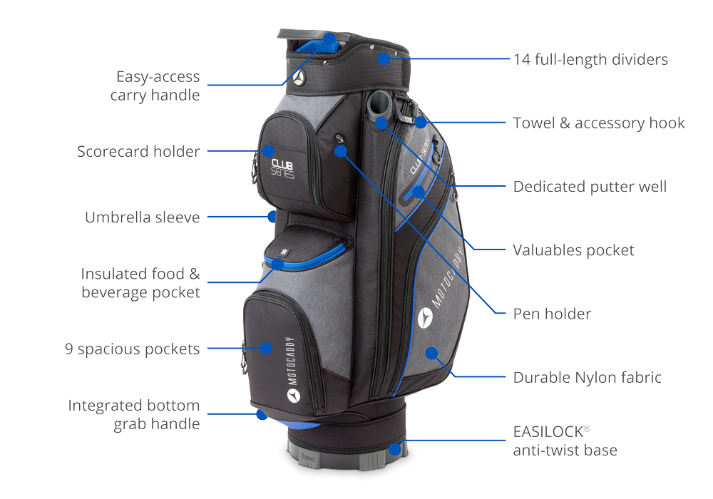 Motocaddy Club Series Golf Cart Bag - 2024