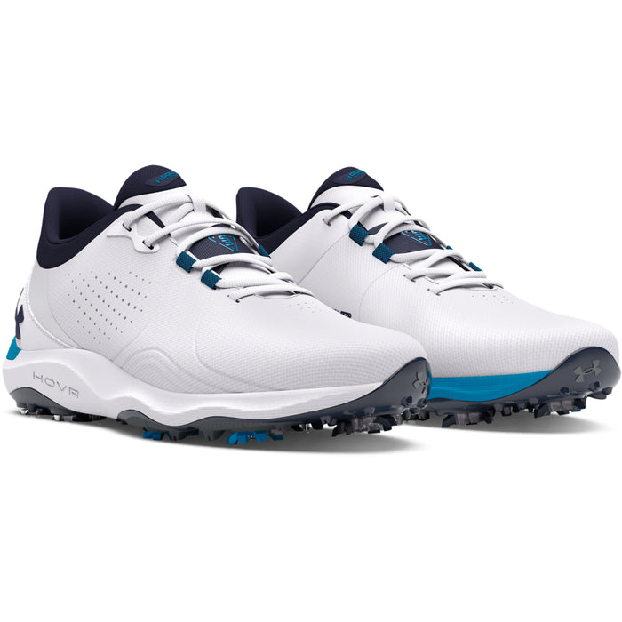 Under Armour Drive Pro Men's Golf Shoes - White/Capri Blue