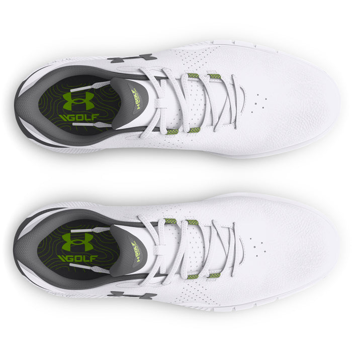 Under Armour Drive Fade Spikeless Golf Shoes - White/Titan Grey
