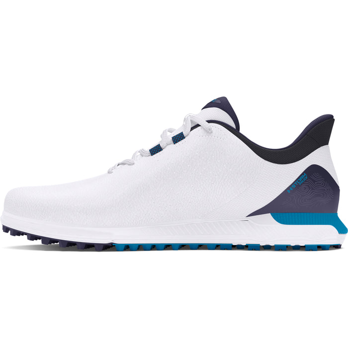 Under Armour Drive Fade Spikeless Golf Shoes - White/Capri