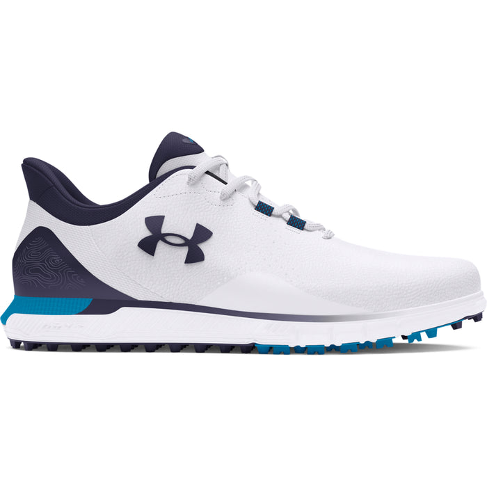 Under Armour Drive Fade Spikeless Golf Shoes - White/Capri