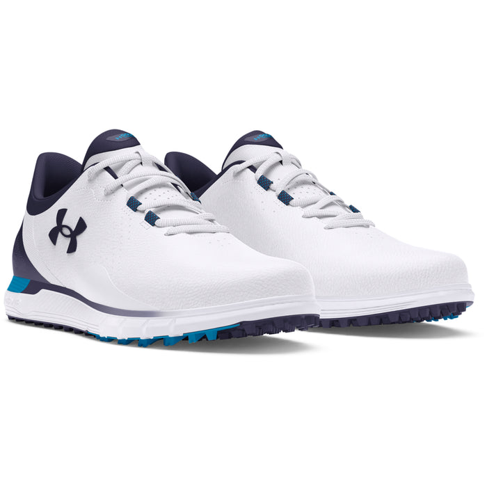 Under Armour Drive Fade Spikeless Golf Shoes - White/Capri