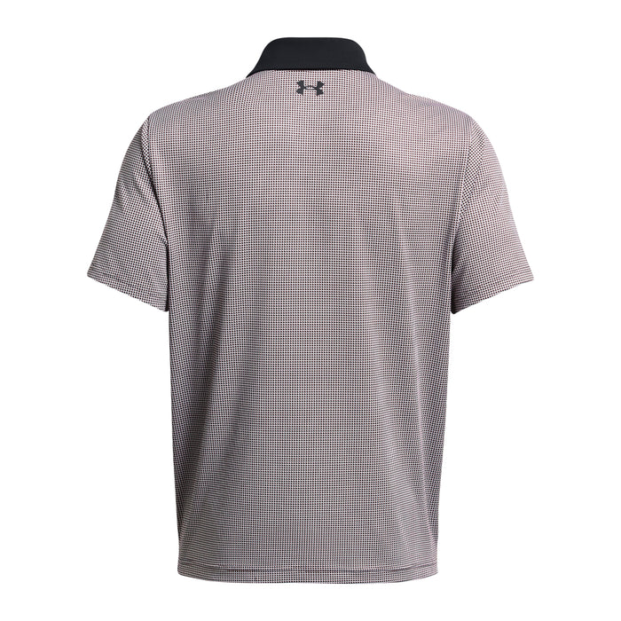 Under Armour Playoff 3.0 Printed Golf Polo Shirt - Black/Red Solstice