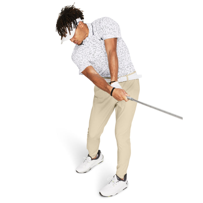 Under Armour Iso-Chill Verge Golf Polo Shirt - White/Matrix Green/Midnight Navy