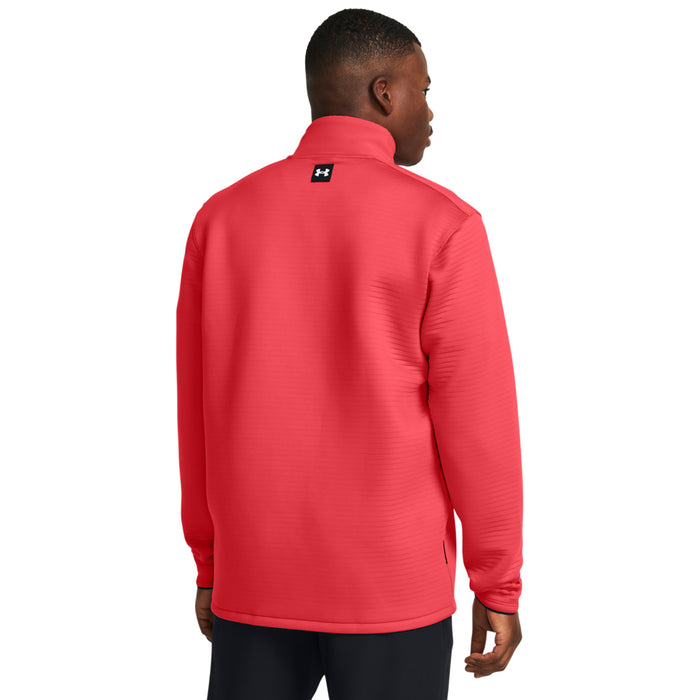 Under Armour Storm Daytona Half Zip Golf Sweater - Red/Castle Rock