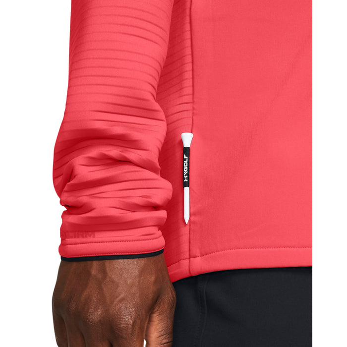 Under Armour Storm Daytona Half Zip Golf Sweater - Red/Castle Rock