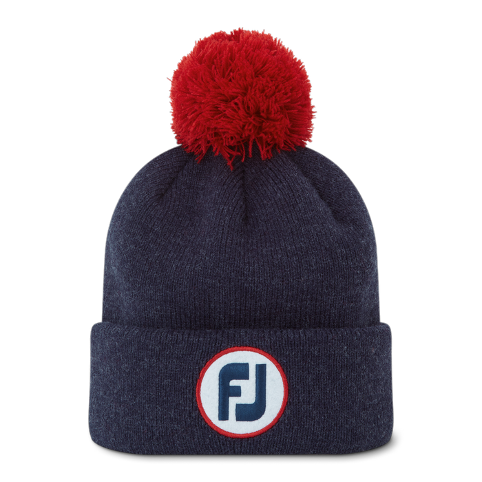 footjoy navy pom pom hat