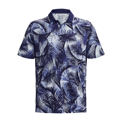 under armour iso chill palm print navy mens polo
