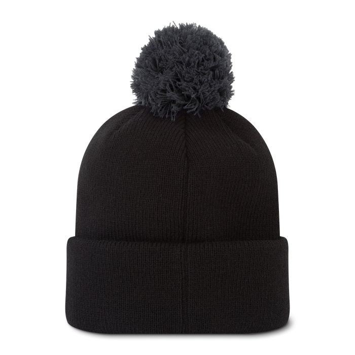 FootJoy Pom Pom Solid Knit Beanie Hat Colour - Black/Charcoal
