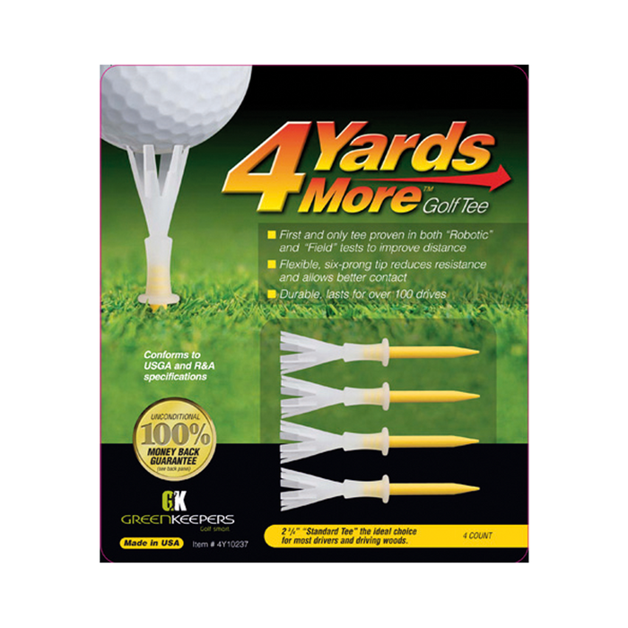 4 Yards More Plastic Golf Tees (2 Options)